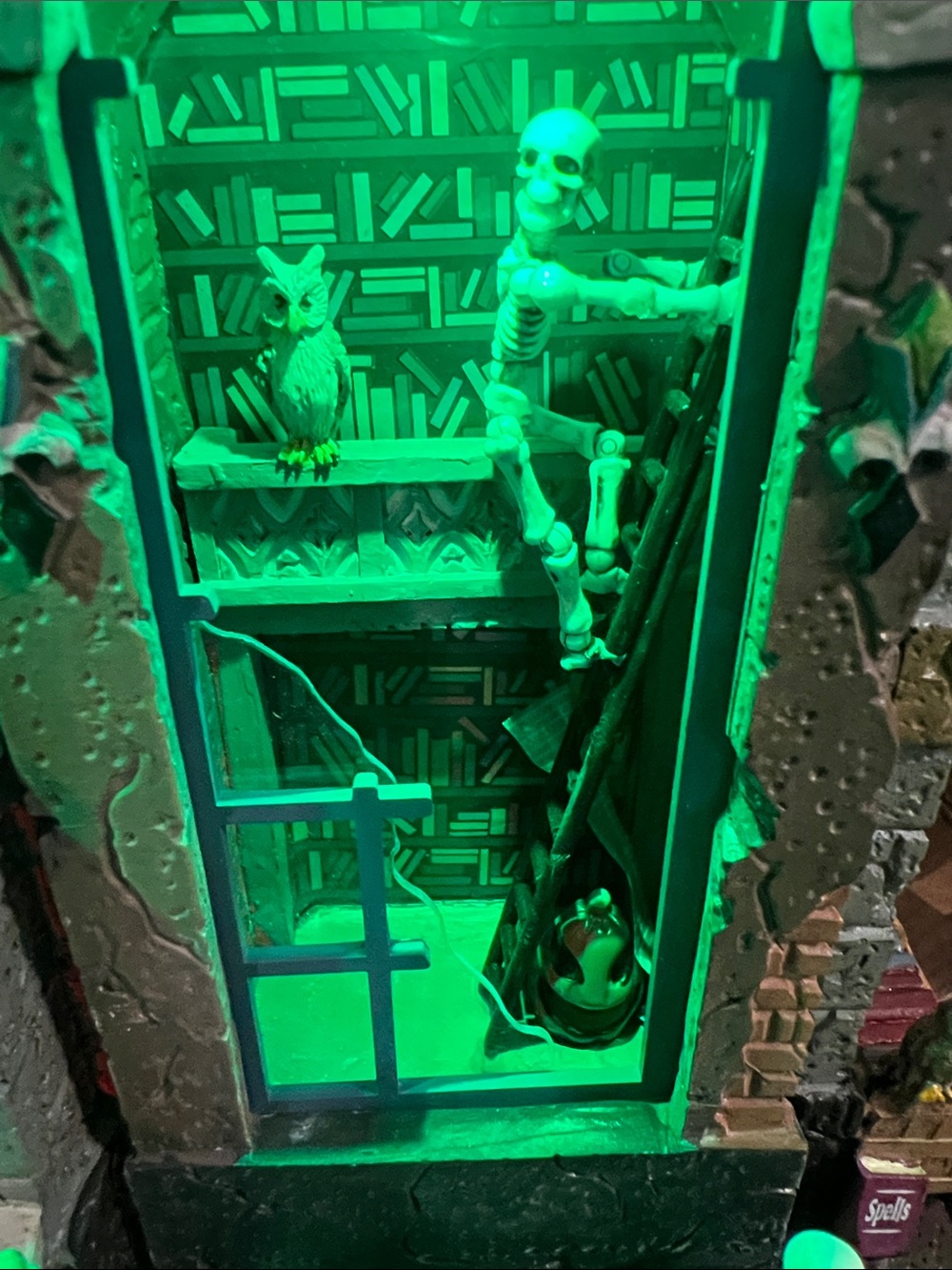 Lemax spooky town Halloween haunted library books bookish house display - Picture 6 of 11